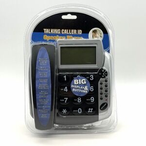 NEW Sakar Talking Caller ID Speaker Phone, Big Number/Buttons, Corded Landline